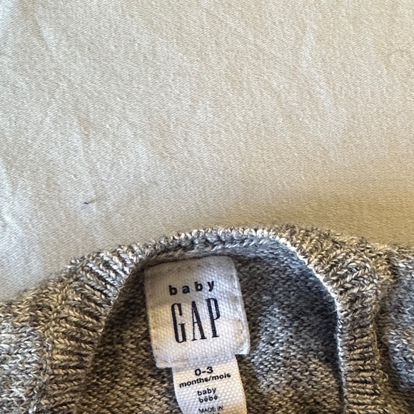 GAP - Blue and Gray Striped Kids Knit Footie - Romper/Jumpsuit - Picture 2 of 5